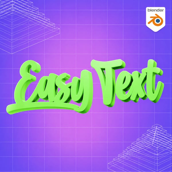 Easy Text Blender typography add-on preview