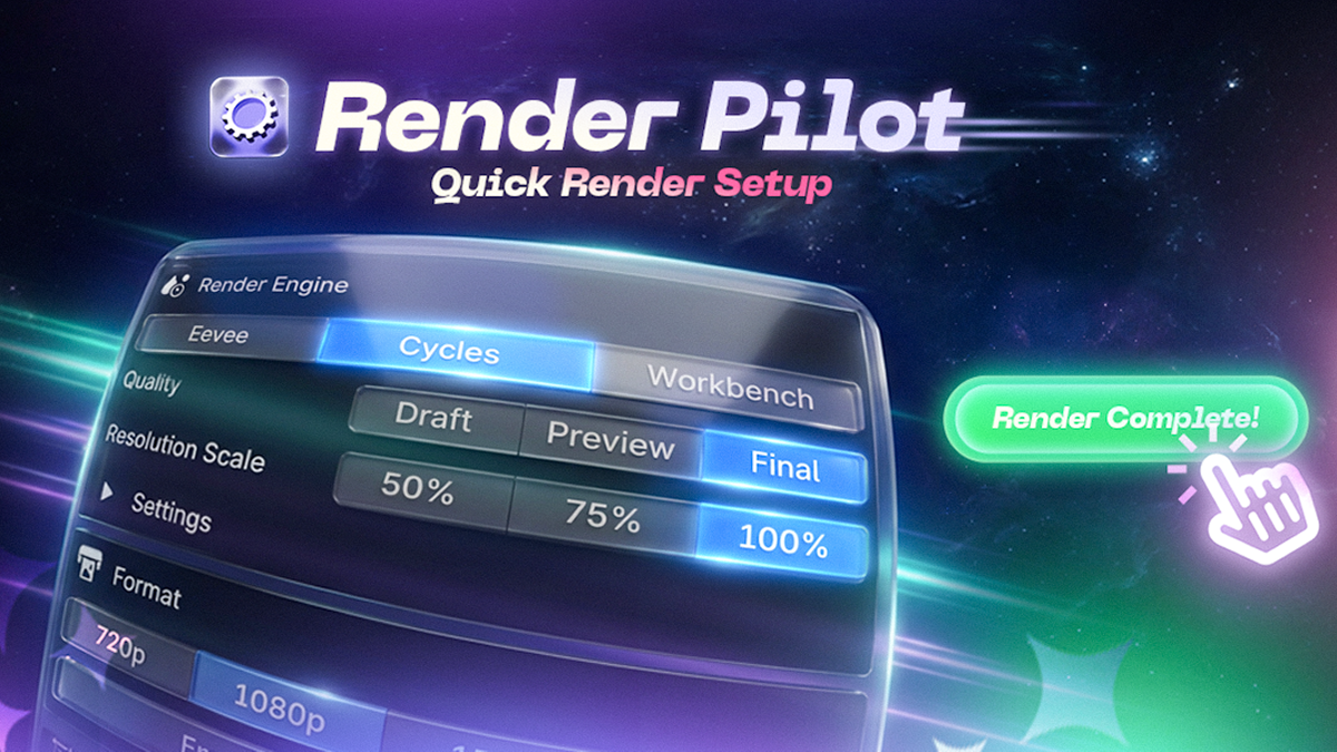 RenderPilot Blender quick render setup add-on